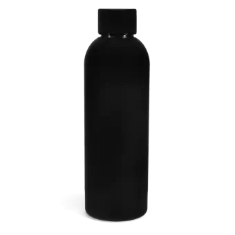 Rubber Coated Steel Bottle 500ml - Black