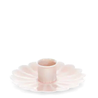 Enamel flat flower candle holder - Pink