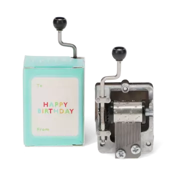 Hand-crank music box - Happy Birthday