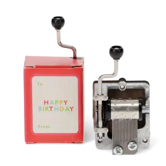 Hand-crank music box - Happy Birthday