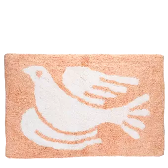 Tufted cotton bath mat - White dove