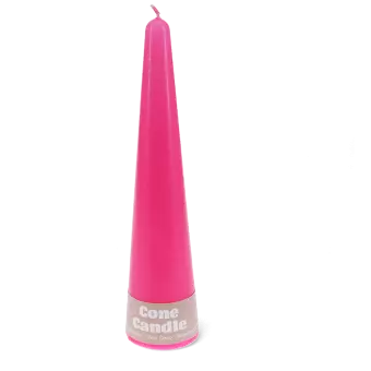 Tall cone candle - Bright Pink