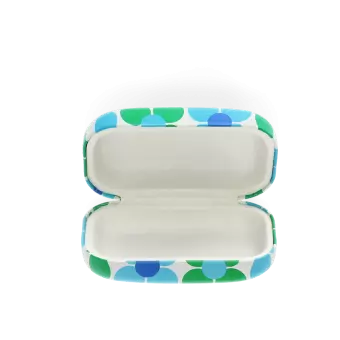 Mini travel case - Blue and green Daisy