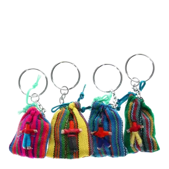 Mini worry dolls with keyring - Assorted