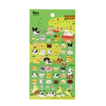 3D puffy stickers (single sheet) - Dogs