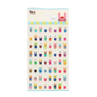 3D puffy stickers (single sheet) - Bonny Bunny