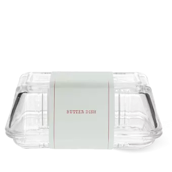 Glass butter dish