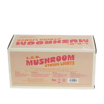 String of 10 LED mushroom lights