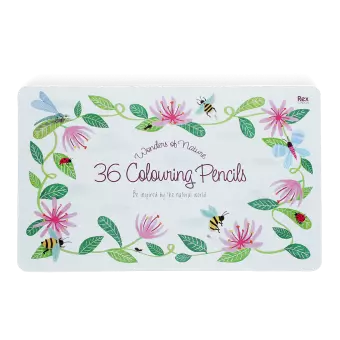 wonder of nature 36 colouring pencils in tin