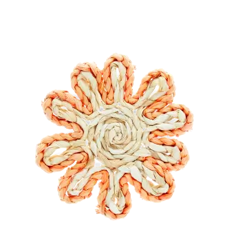 Corn husk coaster - Orange
