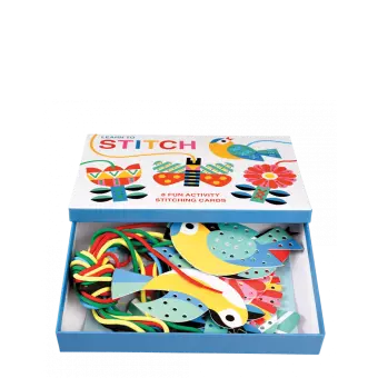 Children's cardboard stitching kit - Learn to stitch activity