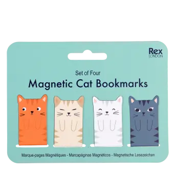 Magnetic bookmarks (set of 4) - cats
