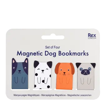 Magnetic bookmarks (set of 4) - dogs