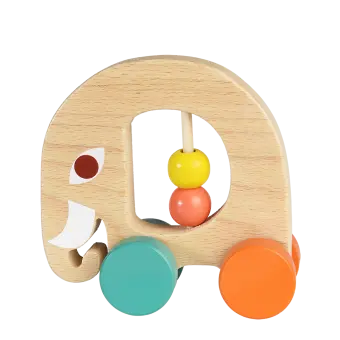 Wooden push along toy- Wild Wonders elephant