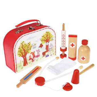 Wooden doctor's play set - Woodland Friends 