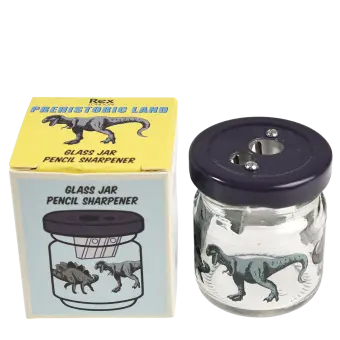 Glass jar pencil sharpener - Prehistoric Land