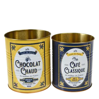 Storage tins (set of 2) - Cafe de Paris
