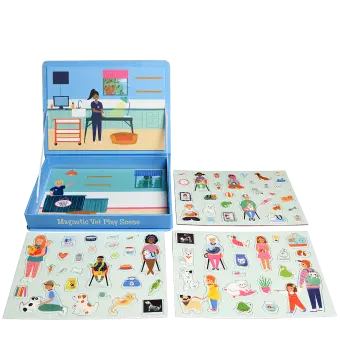 Magnetic vet play scene set (75 pieces)