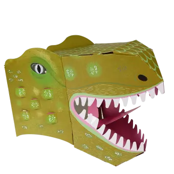 Make your own dinosaur head - 3D T-Rex mask