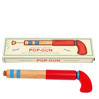Traditional wooden pop-gun