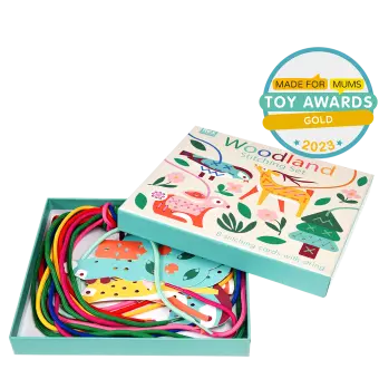 Children's cardboard stitching kit - Woodland