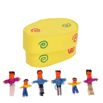 Worry dolls - 6 mini worry people in a box
