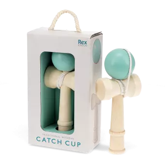 Wooden kendama catch cup and ball