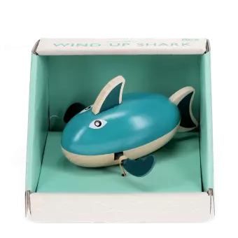 Wooden wind-up bath toy - Shark