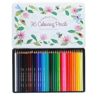 36 colouring pencils in a tin - Wonders of Nature