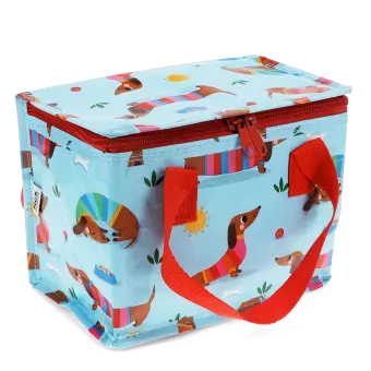 Insulated lunch bag - Sausage Dog (blue)