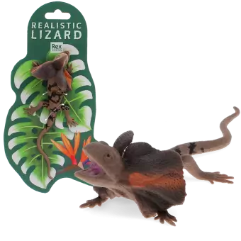Realistic frill-necked lizard toy