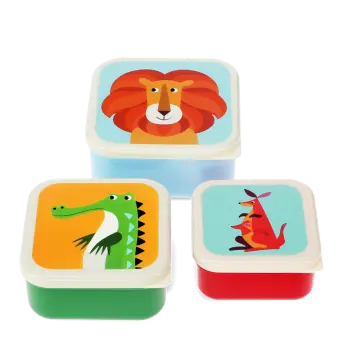 Snack boxes (set of 3) - Colourful Creatures