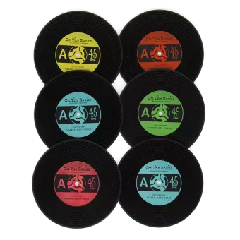 Silicone coasters (set of 6) - Vinyl record