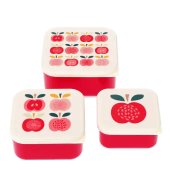 Snack boxes (set of 3) - Vintage Apple