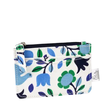 Card holder purse - Folk Doves