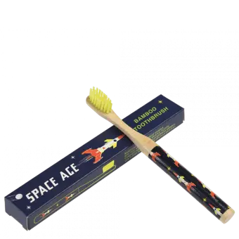 Children's bamboo toothbrush - Space Age