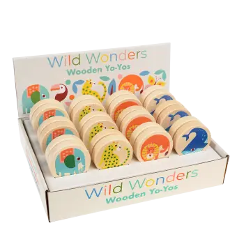 Wooden yoyo - Wild Wonders (assorted - SINGLE)