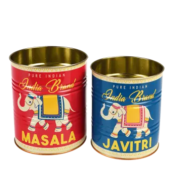 Storage tins (set of 2) - MASALA & JAVITRI