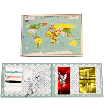 Shirt repair sewing kit - World Map