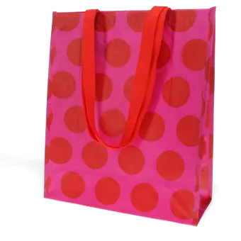 Shopping bag - Spotlight red on pink