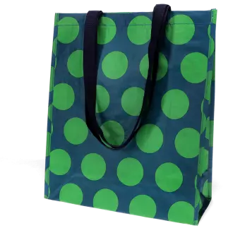 Shopping bag - Spotlight green on blue