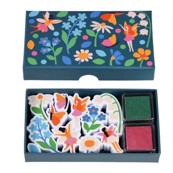Set of mini stamps - Fairies in the Garden