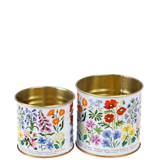 Mini storage tins (set of 2) - Wild Flowers