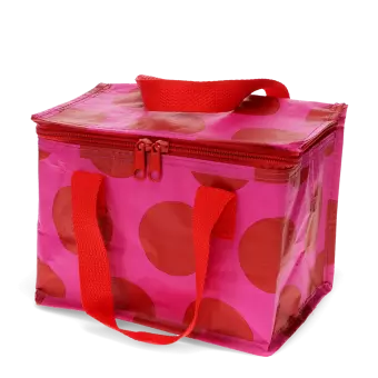 Red On Pink Spotlight Lunch Bag