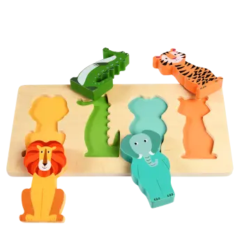 Wooden puzzle - Colourful Creatures
