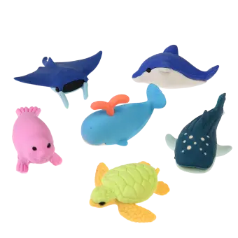 Ocean animal erasers (set of 6)