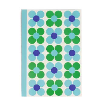 A5 notebook - Blue and green Daisy