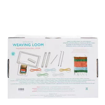 Wooden weaving loom set