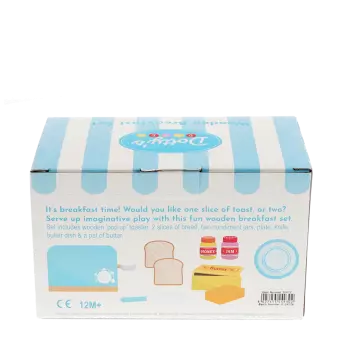 Wooden toy toaster playset