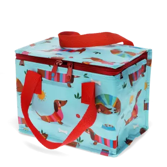 Insulated lunch bag - Sausage Dog (blue)